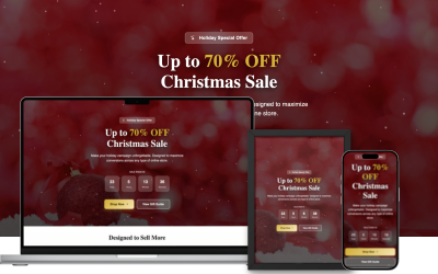 ChristmasSaleX: Plantilla de página de destino para ofertas navideñas y de temporada