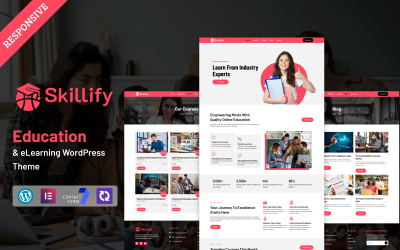 Skillify - Education &amp;amp; eLearning WordPress Elementor Theme