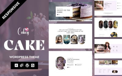 Cakey - Многоцелевая адаптивная тема WordPress для Elementor, посвященная пекарне, кондитерским изделиям и тортам.