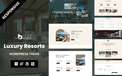 Luxe Retreat - RoyalStay prémium szálloda és vendéglátás WordPress Elementor téma