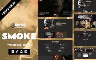 Smog - Cigars, Hookah &amp;amp; Tobacco Vape WooCommerce WordPress Elementor Theme