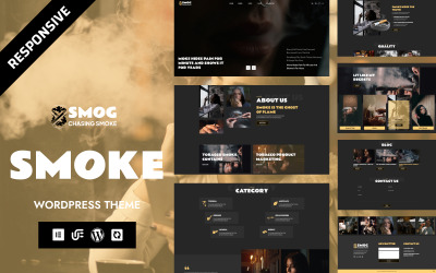 Smog - Cygara, fajki wodne i tytoń Vape WooCommerce WordPress Elementor Theme