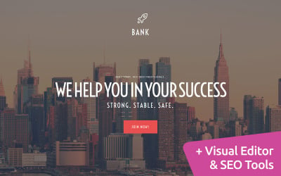 Banka Web Sitesi Tasarımı Moto CMS 3 Şablonu
