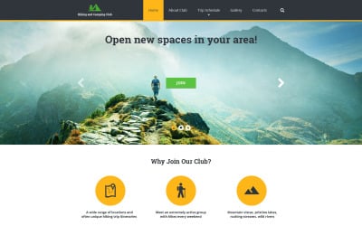 Escursionismo modello di sito Web reattivo