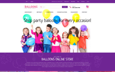 Festliga ballonger Magento-tema