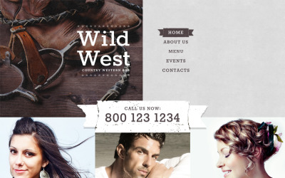Modèle de site Web Country Western Bar