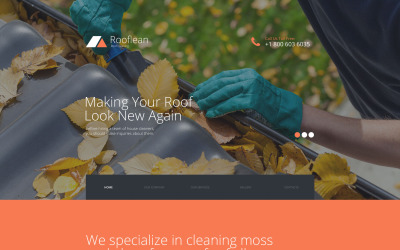 Modelo de site Rooflean