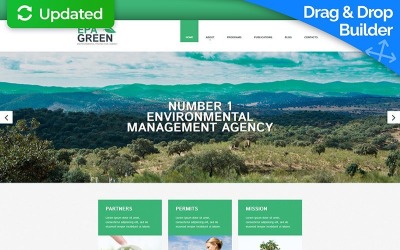 Moto CMS 3 šablona "Environmental Moto CMS 3 Template" #55986