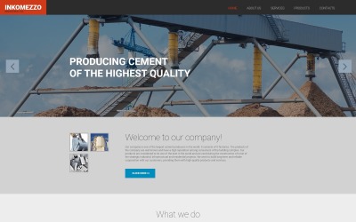 Plantilla de sitio web adaptable industrial