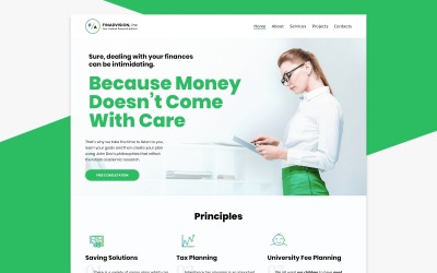 Responsive WordPress-Theme für Finanzberater