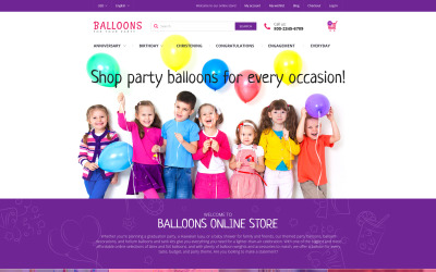 Responsivt Festive Balloons Magento-tema #55954
