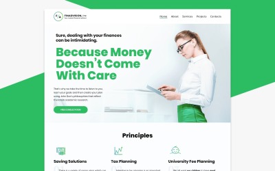 Responsivt Financial Advisor Responsive WordPress Theme WordPress-tema #55970
