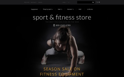 Trening fitness Szablon OpenCart