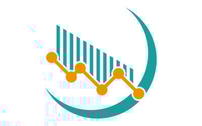 Gráfico de crecimiento de análisis Logotipo Finanzas Datos Negocios Vector