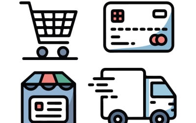 E-Commerce Icon Set Vector