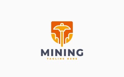 Gold Mining Logo Template Design