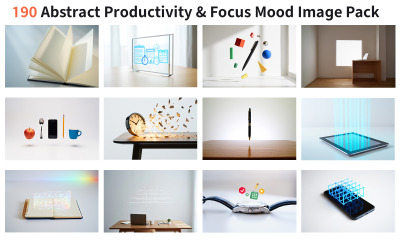 Pacote com 190 imagens abstratas para produtividade e foco