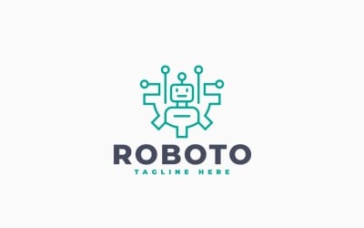 Шаблон дизайна логотипа для робототехнической автоматизации