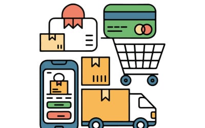 SEO Friendly E-Commerce Vector Illustration