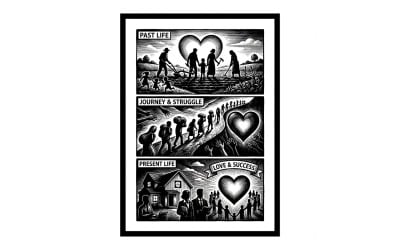 Journey From Hard Life To Modern City Illustration