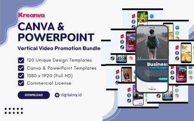 Pack de promotion vidéo verticale K1 Canva et PowerPoint