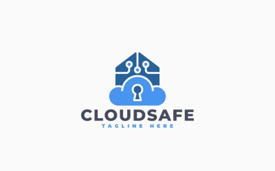 Шаблон дизайна логотипа Cloud Safety