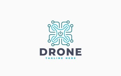 Smart Drone Logo Template Design