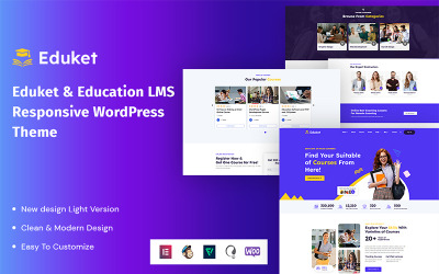 eduket - Responsief WordPress-thema voor een LMS-onderwijssysteem