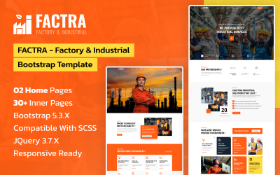 FACTRA - Modello HTML Bootstrap per fabbriche e industrie