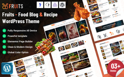 Fruit - Foodblog &amp;amp; Recepten WordPress Elementor-thema