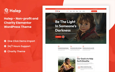 Halep - Non-profit and Charity Elementor WordPress Theme