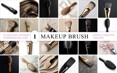 Luxury Beauty Brushes Flat Lay Backgrounds | Beauty Tools Makeup Brush Background