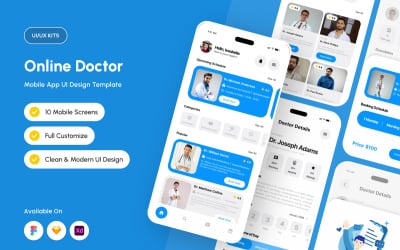 Medico - Mall för design av online-app för läkare