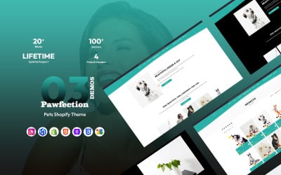 Pawfection: Tema de Shopify para mascotas versátil y de alto nivel (con IA)
