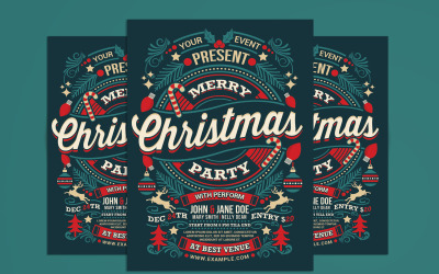 Christmas Party Flyer Poster Templates