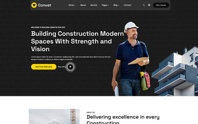 Convet - тема WordPress для будівельних рішень