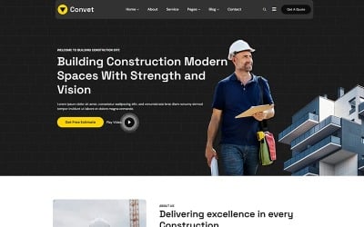 Convet - Tema WordPress per soluzioni di costruzione