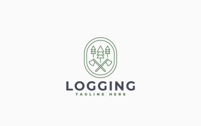 Ormancılık Logosu Şablon Tasarımı