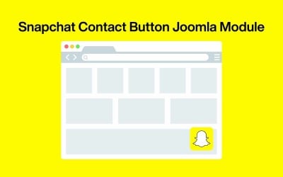 Snapchat Contact Button – Add Friend / Unlock Lens / Custom URL – Free Joomla Module