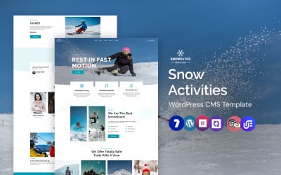 Snowly Ice - Tema Elementor de WordPress para estaciones de esquí y snowboard
