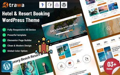 Trawa – Szállodafoglalás WordPress téma