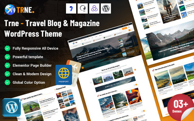 Trne - Тема WordPress для блога о путешествиях