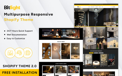 BitLight – Premium-Shopify-Theme mit responsivem Beleuchtungsdesign für den E-Commerce