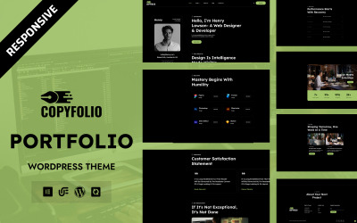 Copyfolio - Kreatív személyes portfólió WordPress Elementor sablon