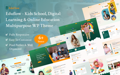 EduFlow – Tema WordPress multiuso per asili, scuole e apprendimento online.