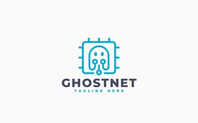 Ghost Network Logo Template Design