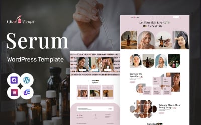 Glow Drops – WordPress Elementor Theme für Hautpflege, Vitamine und Bio-Seren