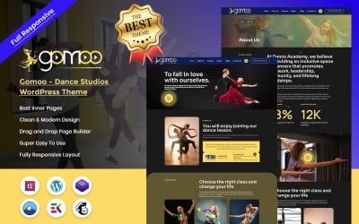 Gomoo - Dance Studios WordPress Theme