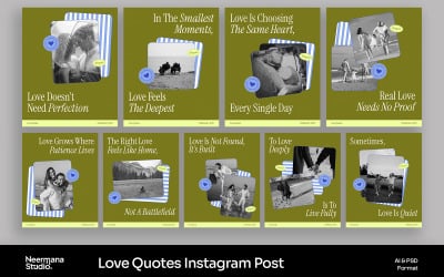 Green Love Quotes Instagram Post