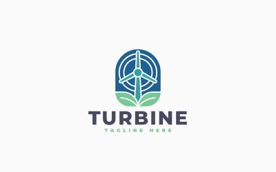 Modèle de logo pour turbine verte